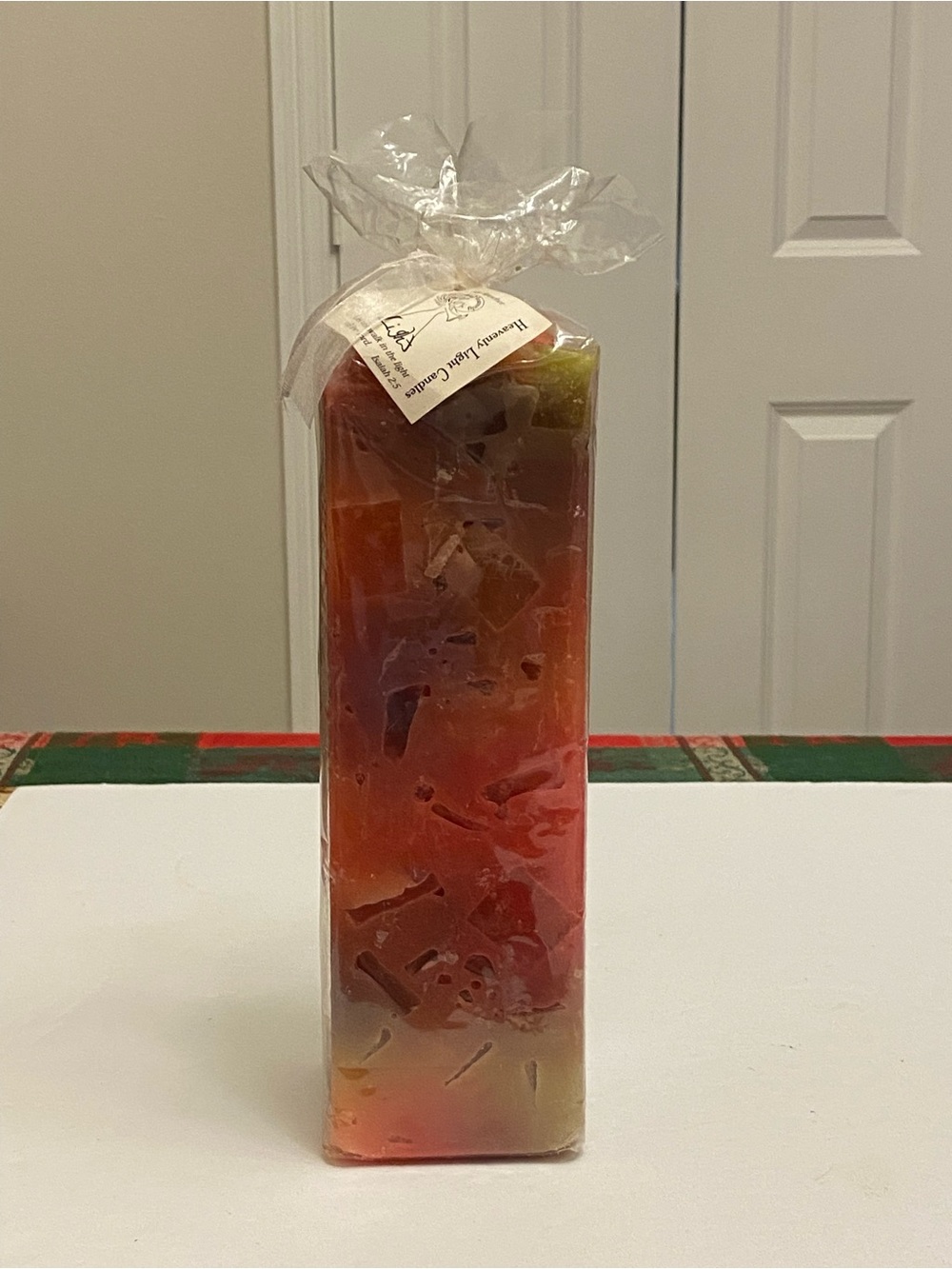 Heavenly Lights Wax 10” Candle Handmade Multicolor Jolly Ranchers Pillar Candle